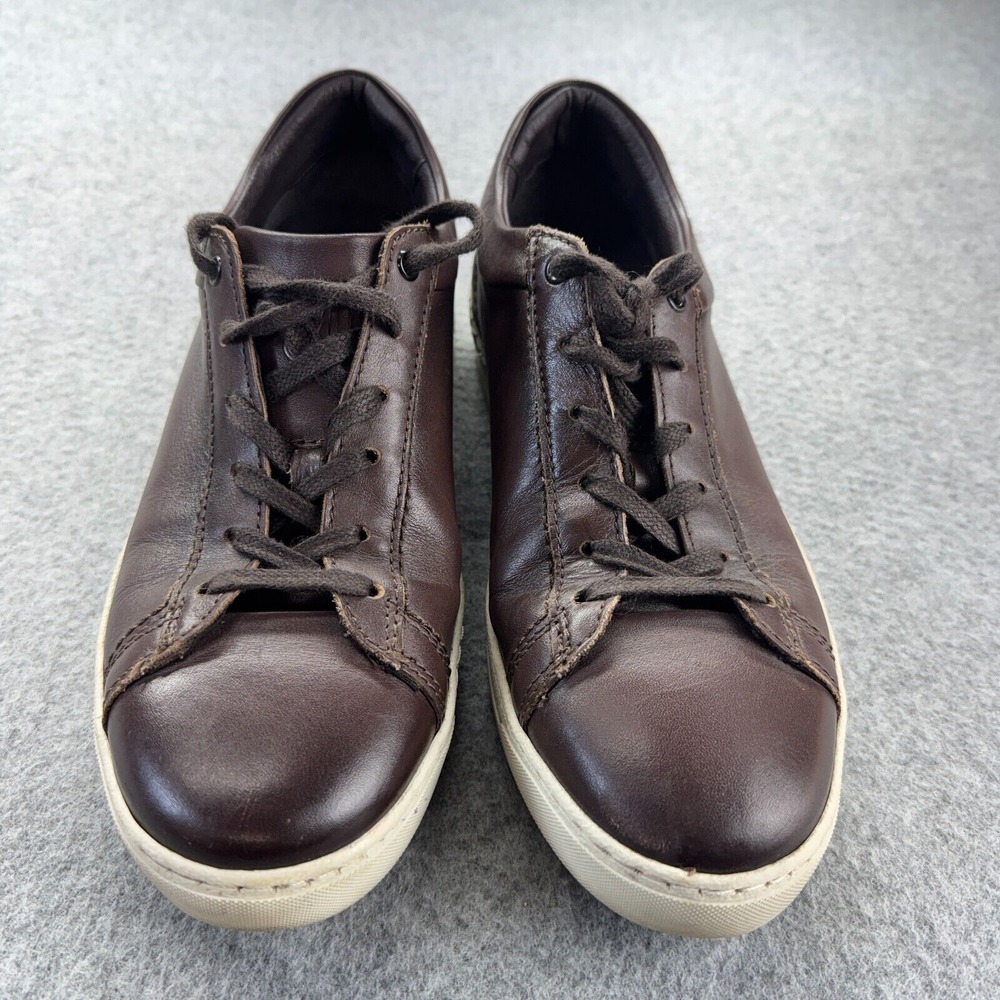 Bruno Magli Diego Sneakers Men's‎ 10M Cognac Low Top Shoes Brown Leather Lace Up